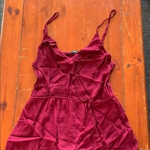 Maroon, small strap, mini dress!!